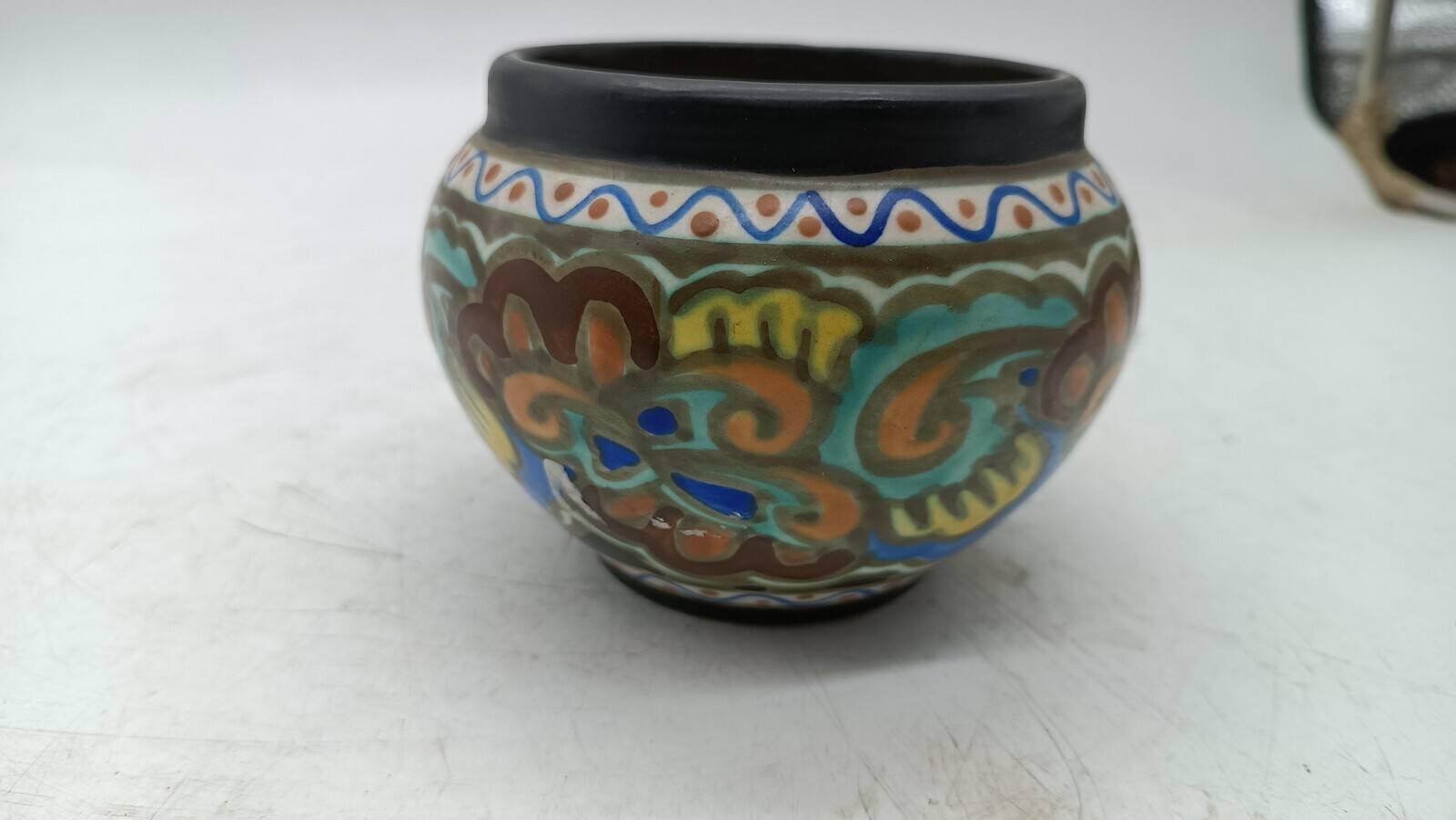 Vase en céramique Montoise Bergen, Antoine Dubois, Belgique, Art déco 1920 1930