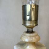 Carved alabaster lamp