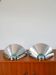 Pair of chrome and blue plexiglass wall lights, Made in Germany, Design, 1970