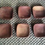 Series of 6 wooden ramekins