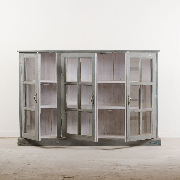 Vintage wooden showcase library