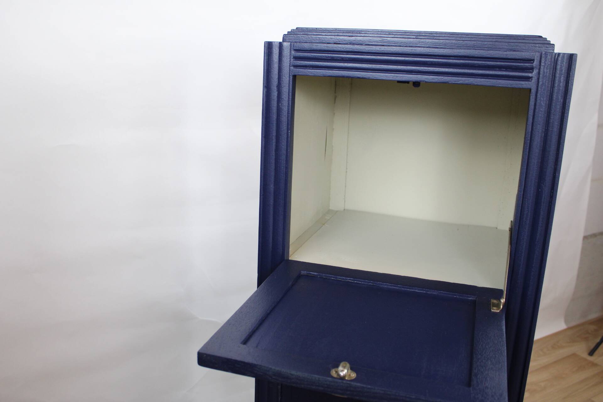 Art Deco midnight blue chest of drawers, 1950s France
