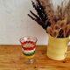 Vase en verre multicolore années 50