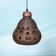 Suspended Japandi lamp in ceramic from the 60s/70s, vintage boho lamp.