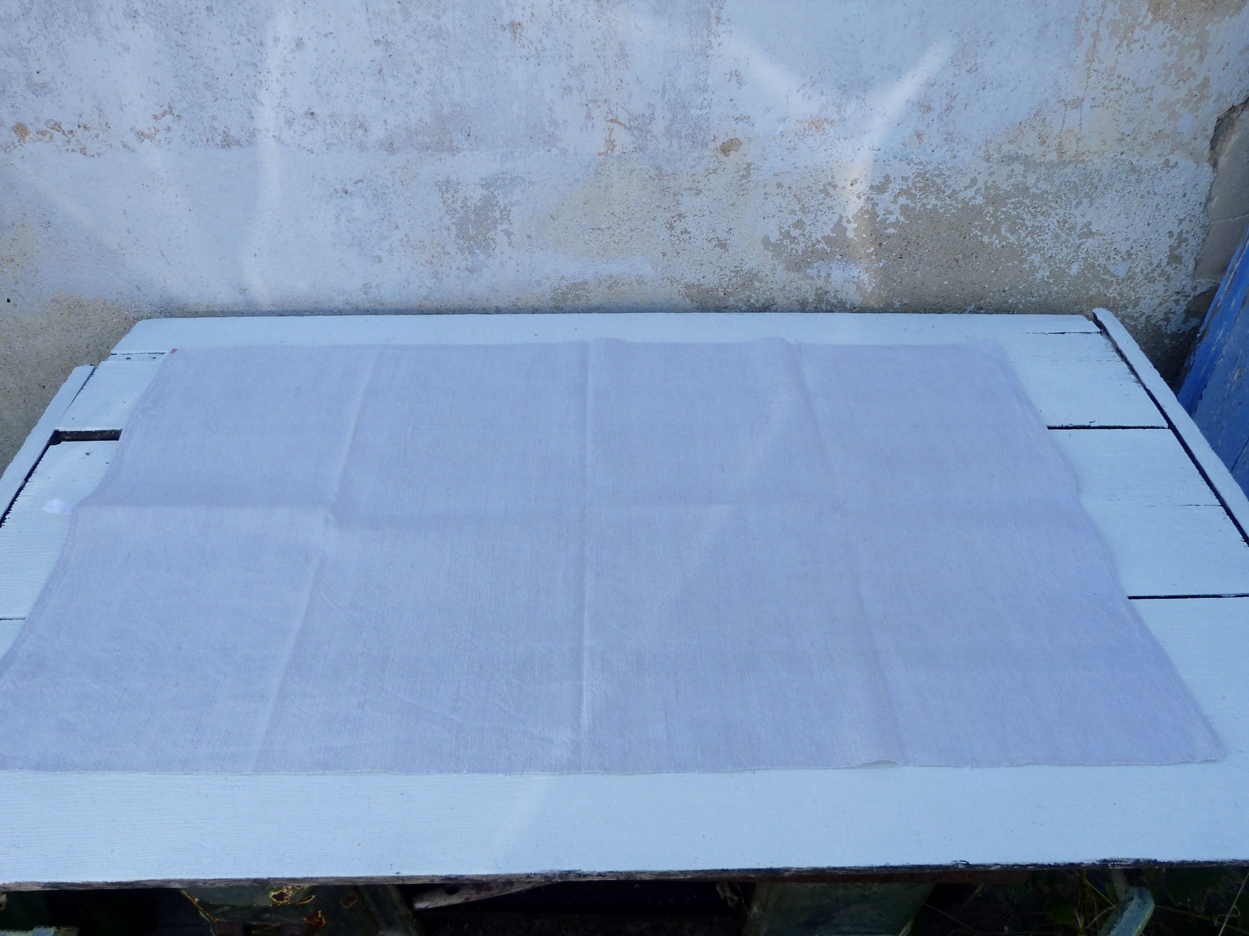 Lot of 2 old tea towels in linen 1900