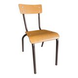 Children's school chair in wood and metal