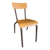 Chaise d’écolier enfant bois et métal