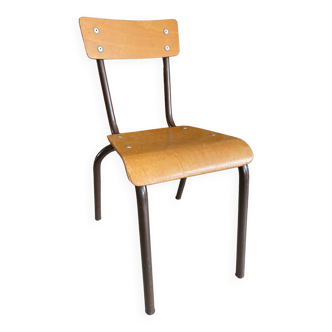 Children's school chair wood and metal