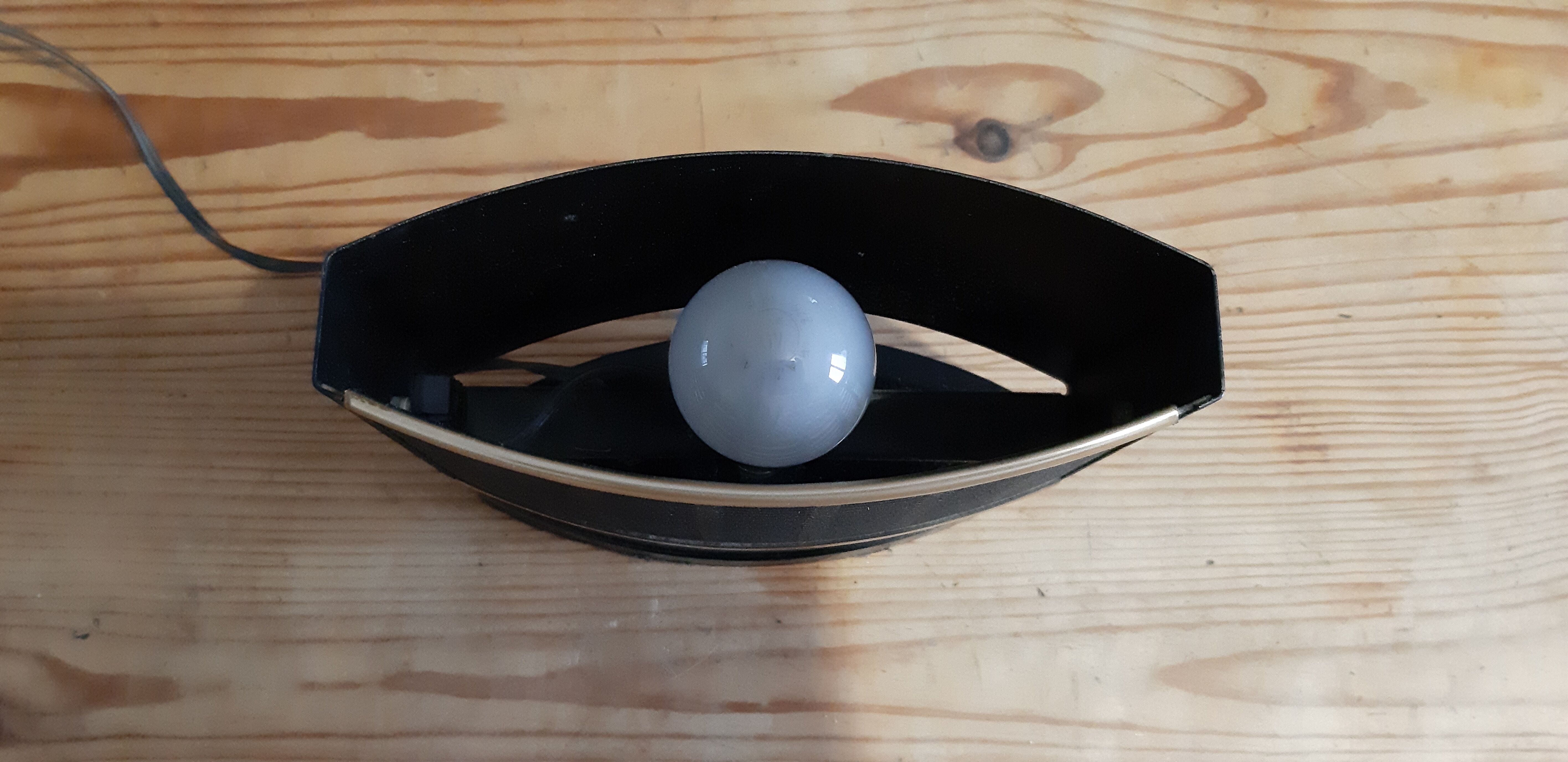 Vintage metal lamp black and gold