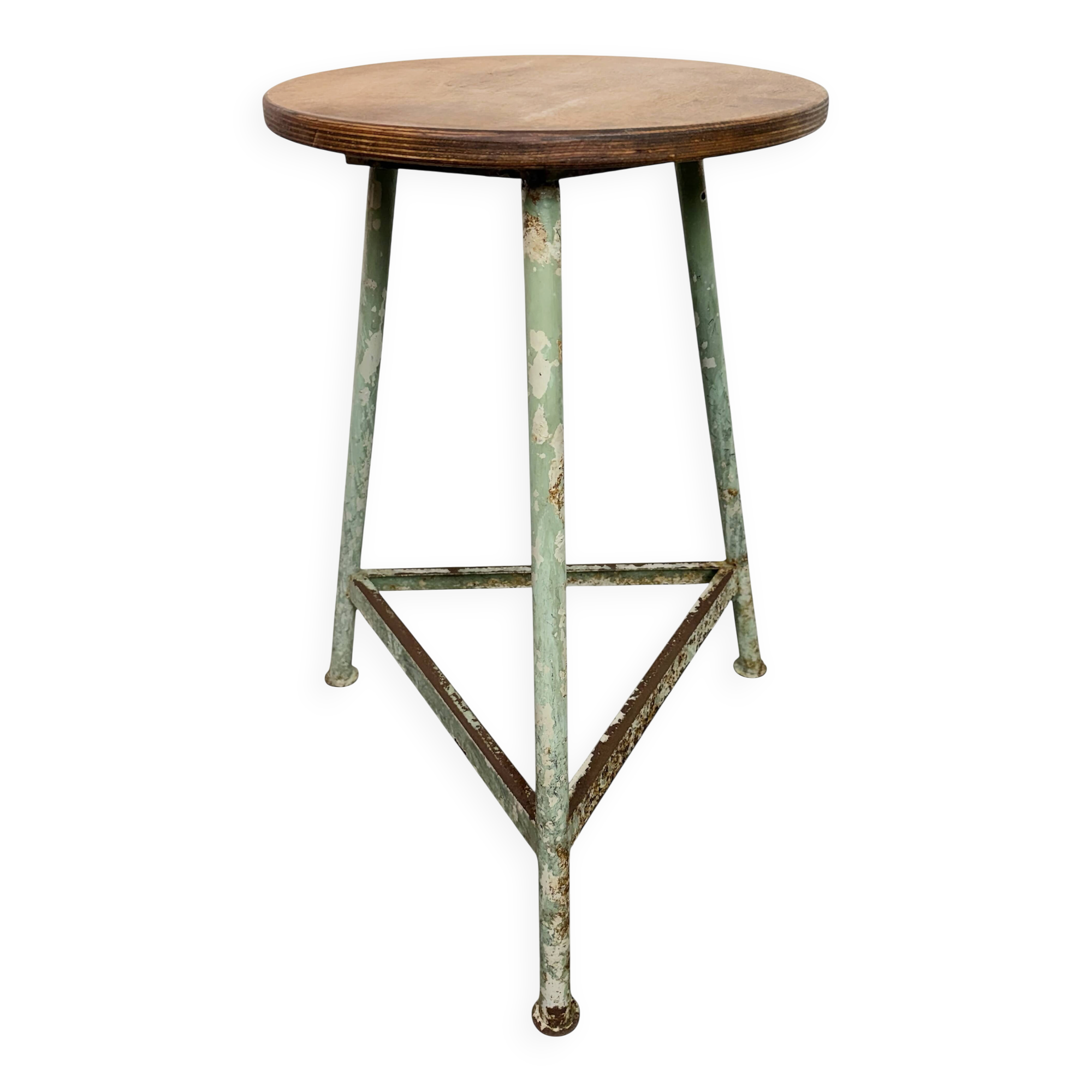 Green Industrial Workshop Stool, 1960s