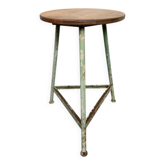 Green Industrial Workshop Stool, 1960s