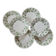 set of 6 flat plates ironstone Sarreguemines "Geranium"