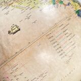 Globe earth luminous italy vintage wood