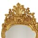 Large Classic Wooden Mirror, Rococo Style Chinoiserie, 124 cm
