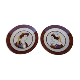 Decorative plates hb henriot quimper