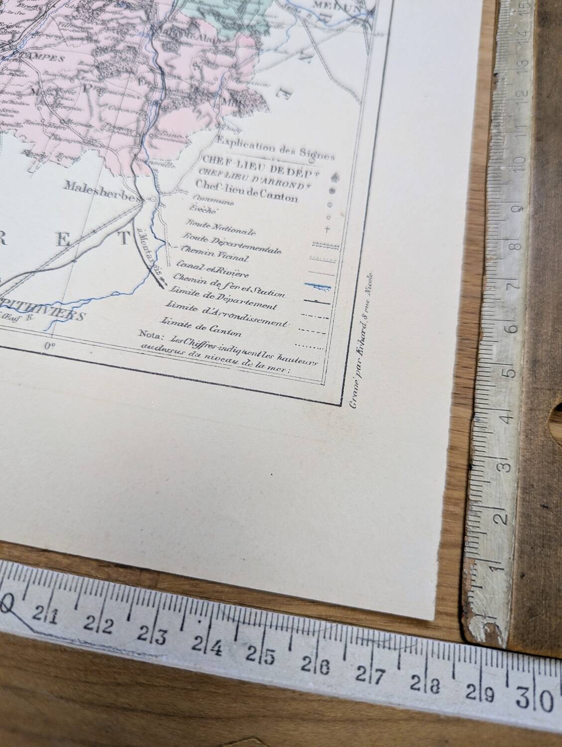 Map of Seine and Oise, printed in 1883.