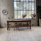 2m walnut drapery farm table