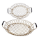 Corbeille panier plat métal doré et scoubidou