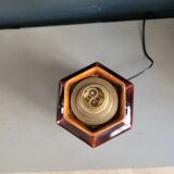 Vintage brown ceramic lamp base
