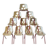 10 chaises sicopal vintage design