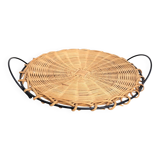Round Rattan Serving Tray