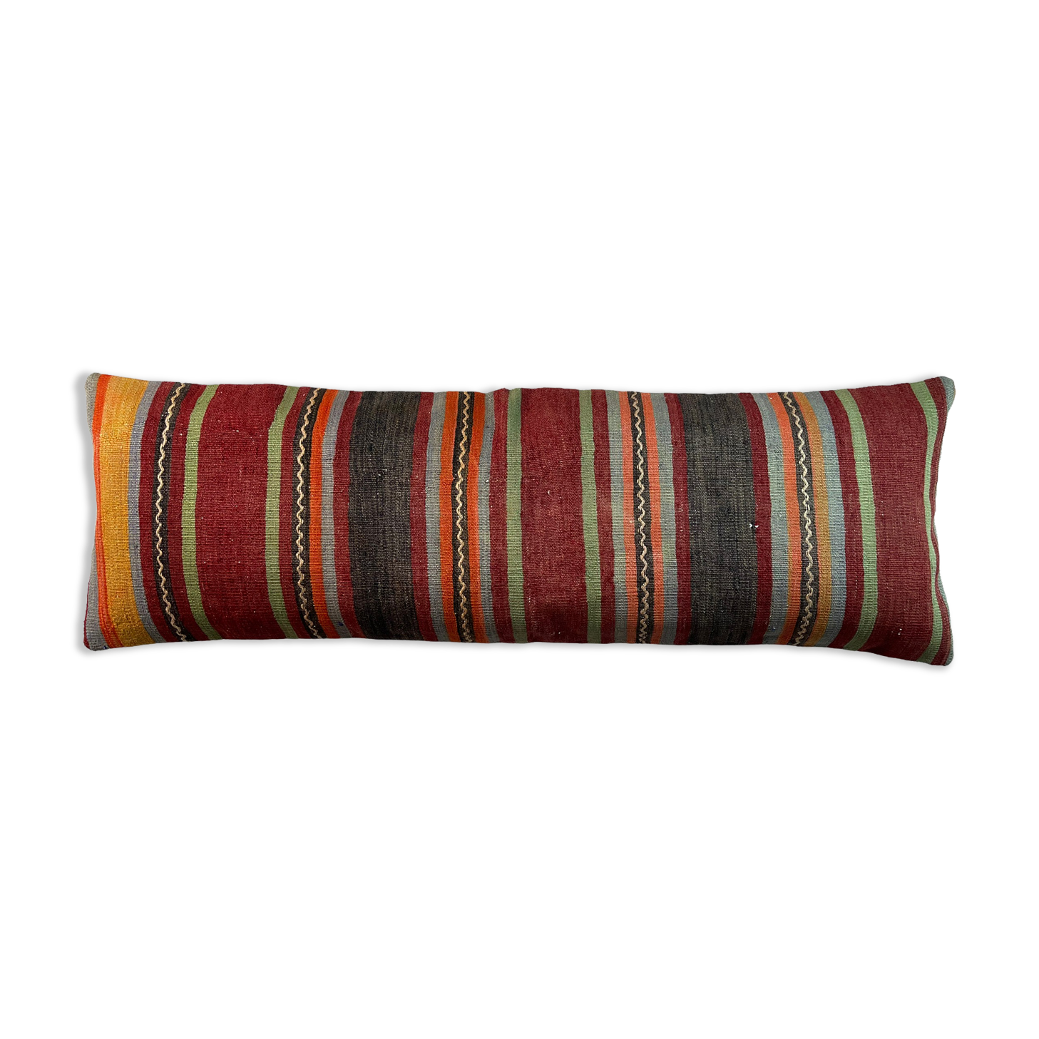 Vintage turkish kilim cushion cover , 120 x 40 cm