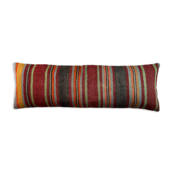Vintage turkish kilim cushion cover , 120 x 40 cm