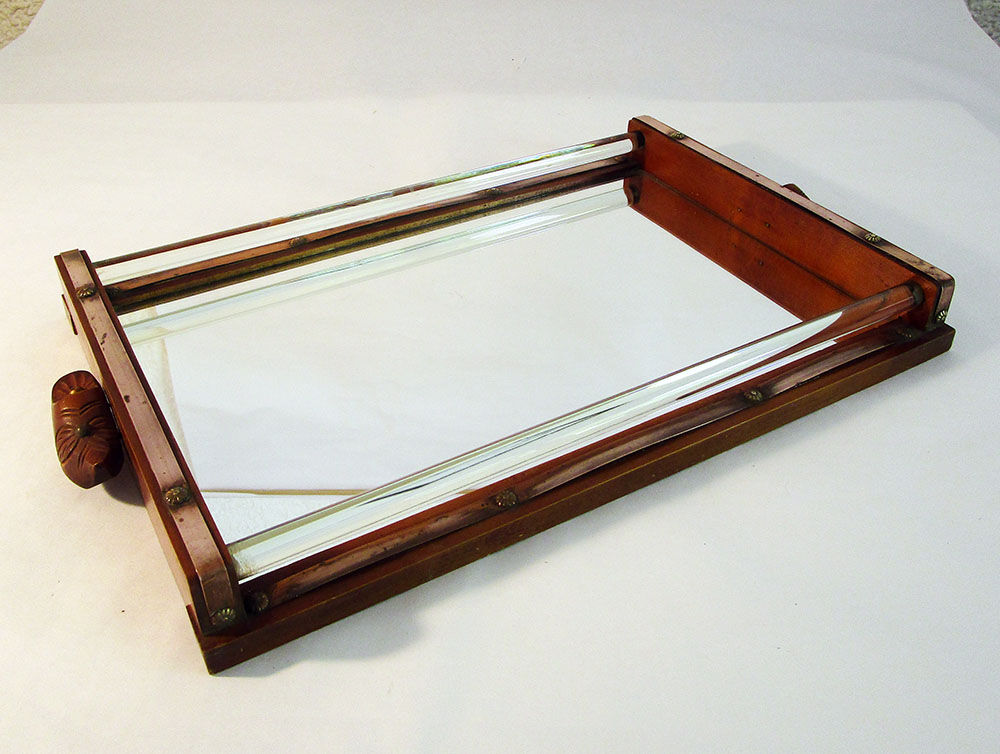 Plateau miroir et bois