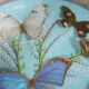 Vintage frame butterflies and silk threads - artefama - annees 50