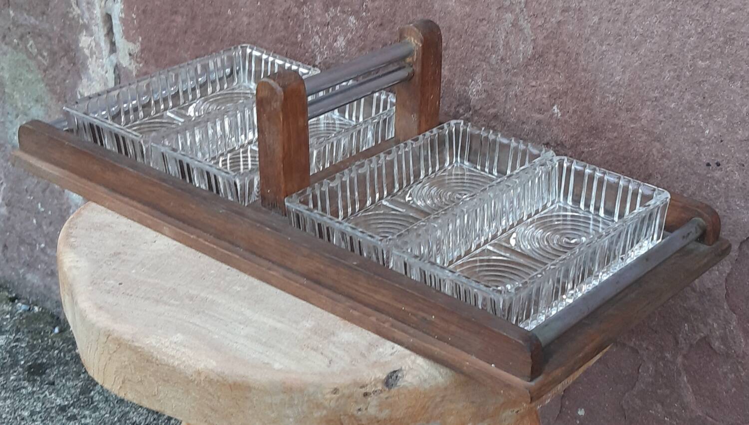 Art Deco ramekin holder, server or aperitif tray
