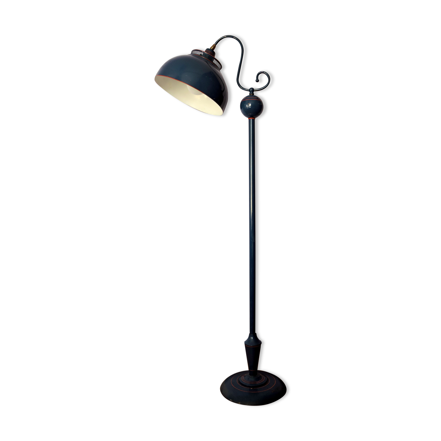 Lampe, lampadaire tôle rigitulle  années 50' underwriters laboratories