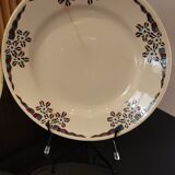 4 earthenware dinner plates OKAN model from Longchamp TERRE DE FER