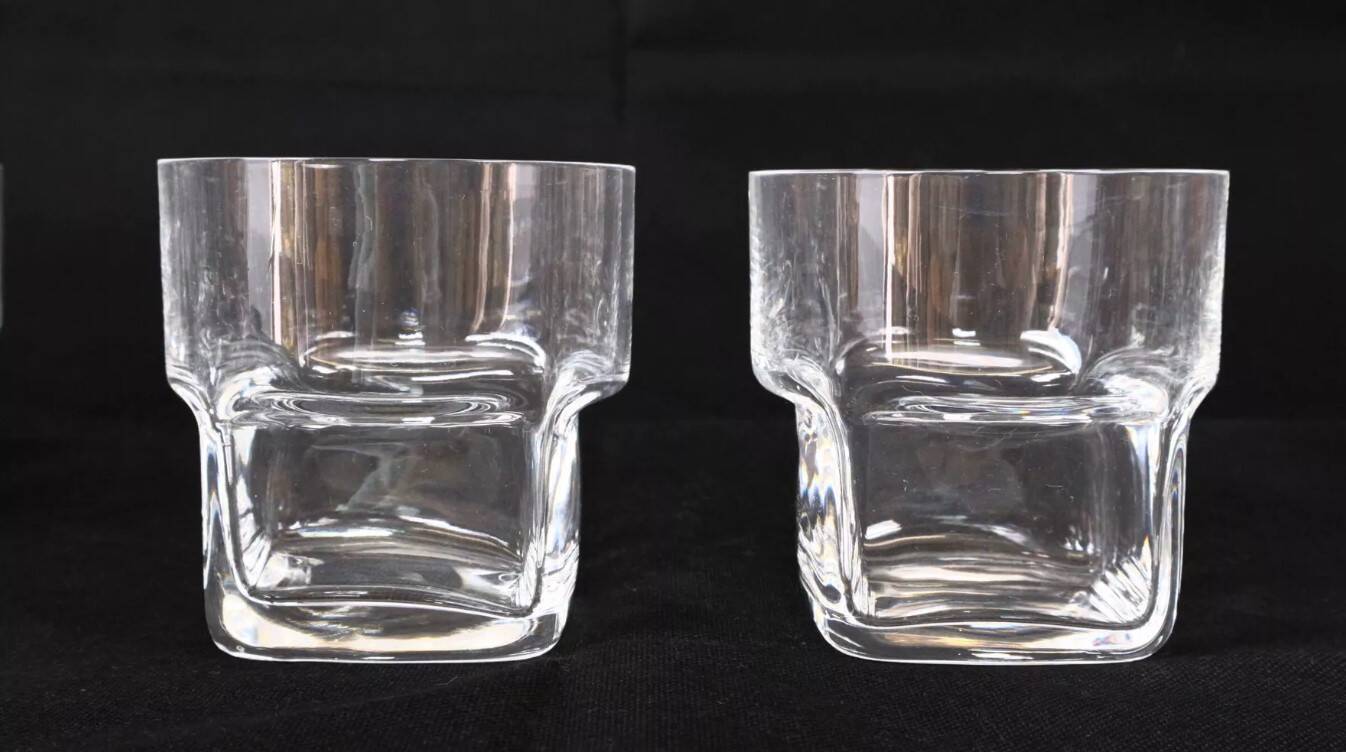 Glass service for 6, 17 pieces Sergio Asti for Arnolfo di Cambio.