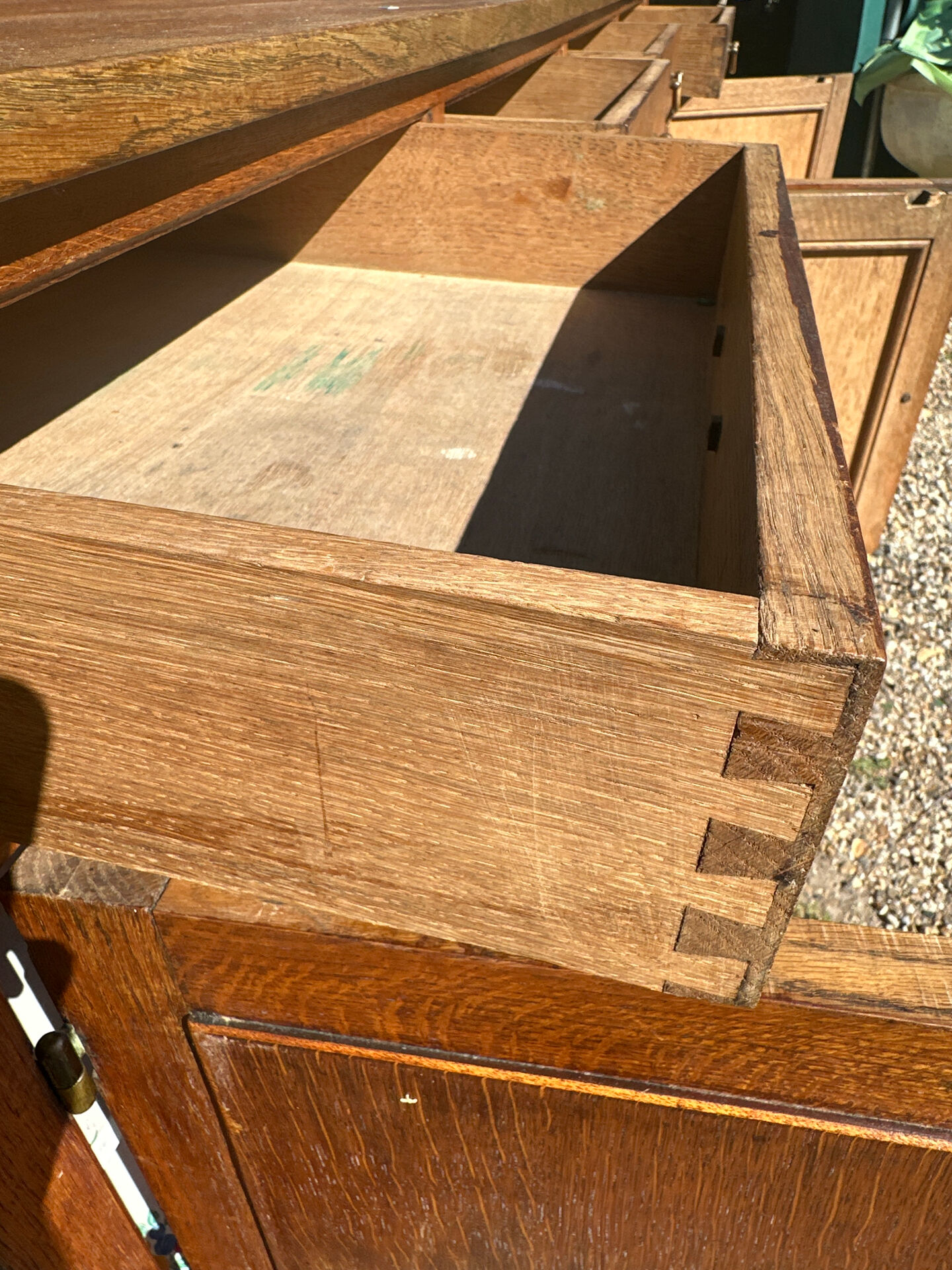 Enfilade raw oak brutalism