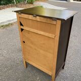 Bibus Louis XV bookcase in solid wood with dark oak finish