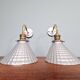 Pair of mercurized glass wall sconces, Maison Malabert, 1930s