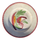 Old deep plate, rooster decoration, in Sarreguemines Digoin ceramic.
