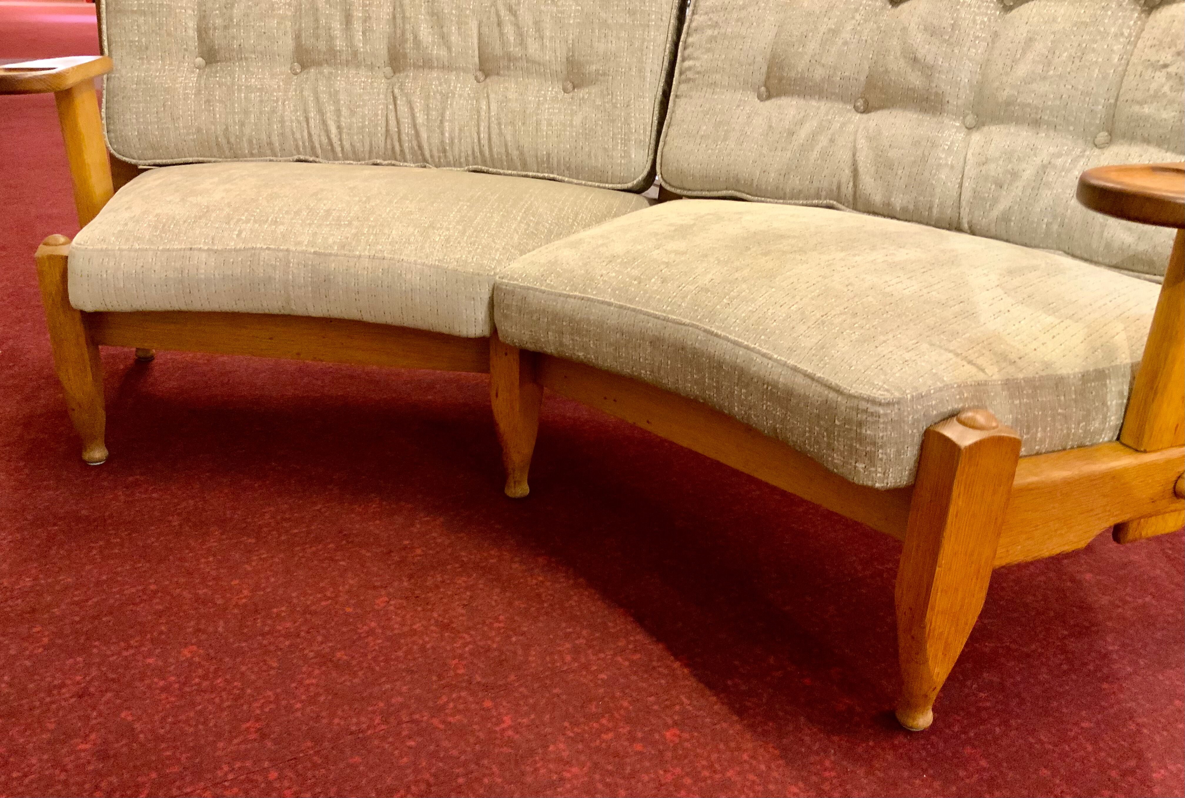 Sofa Guillerme and Chambron solid oak
