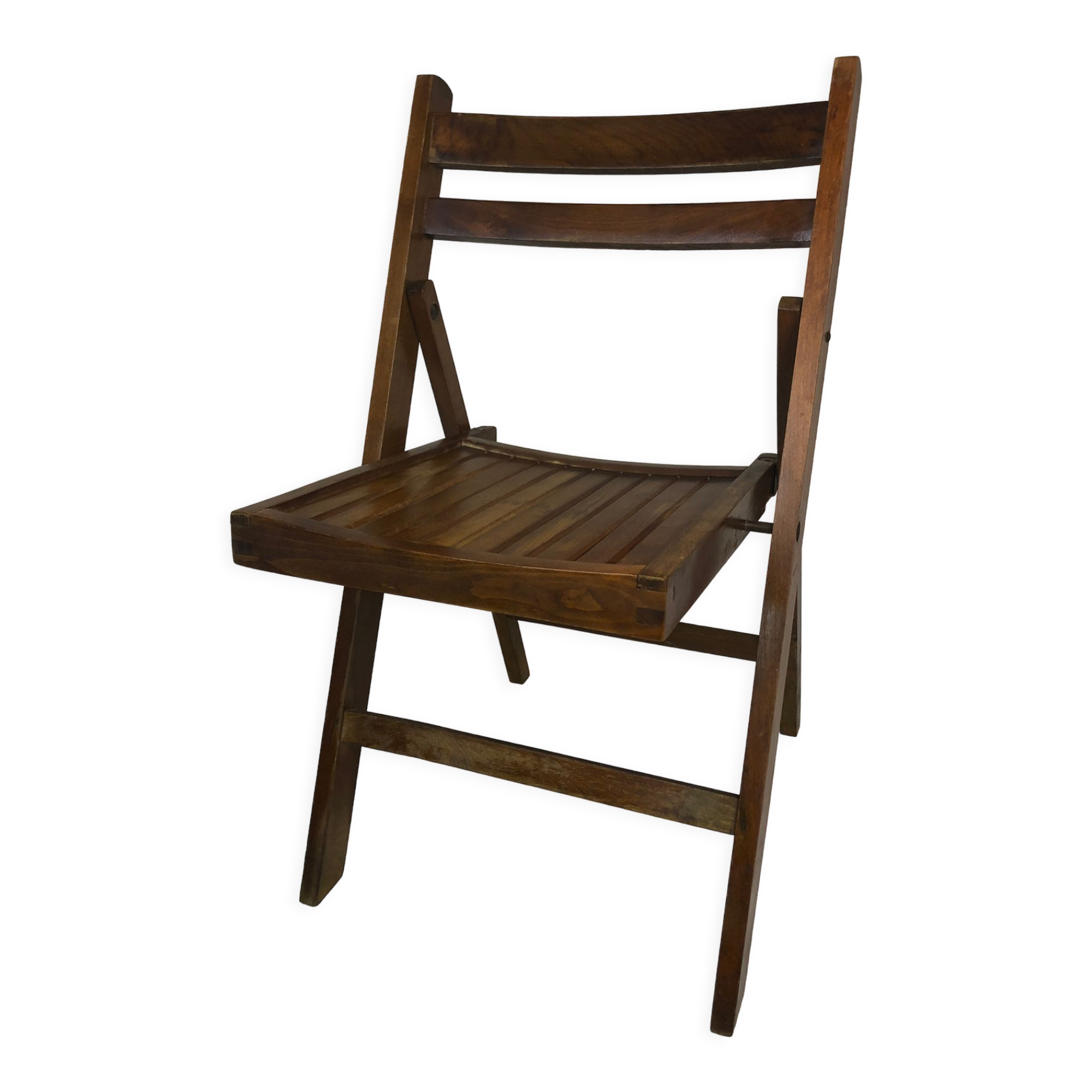 Folding chair in raw wood