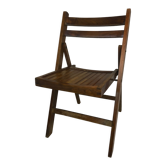 Chaise pliante en bois brut