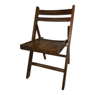 Chaise pliante en bois brut