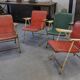 Folding chairs by Russel Wright for Samsonite Chairs 1960s