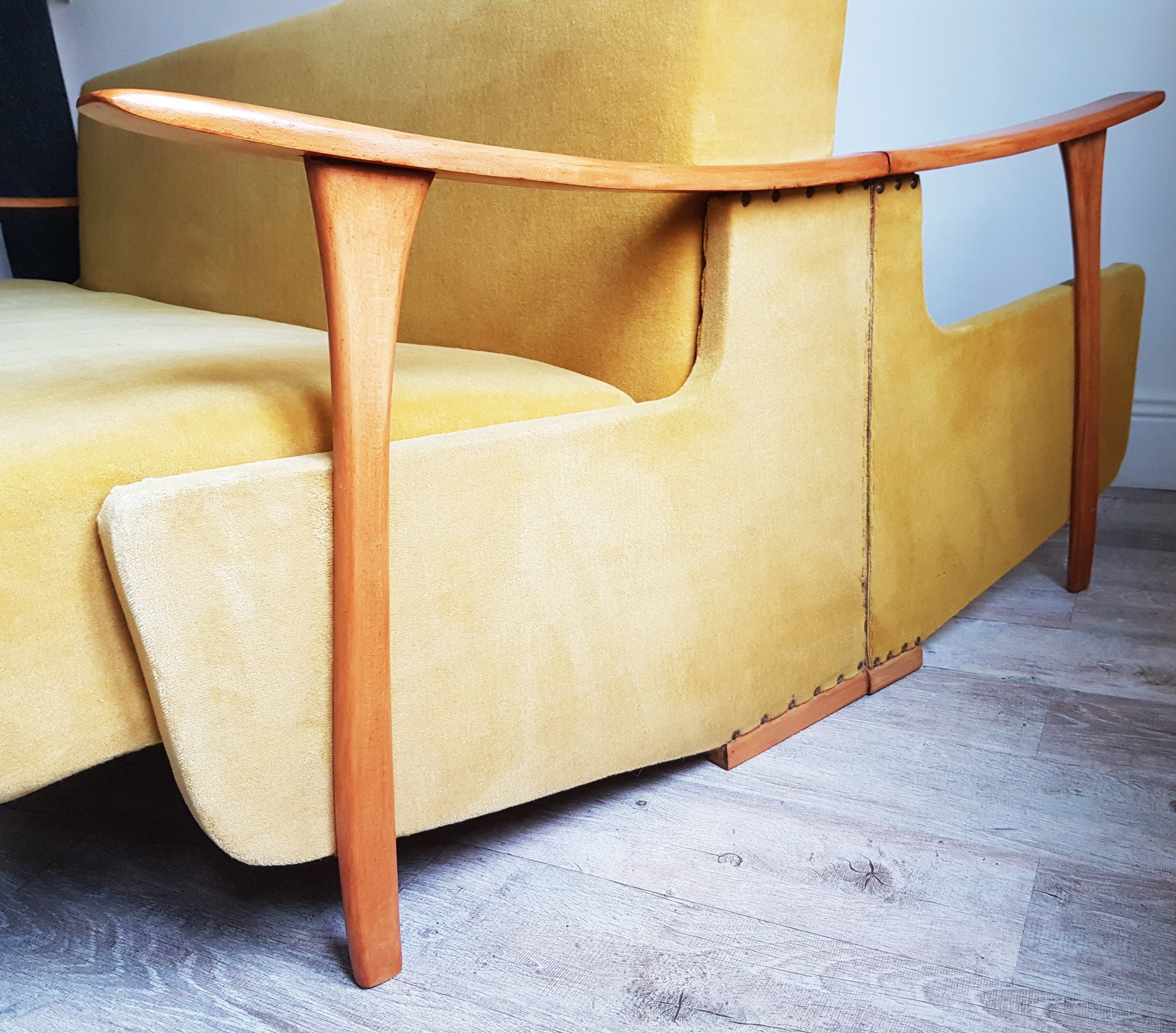 Banquette scandinave velours