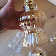 Lot de 7 suspensions globes vintage en verre