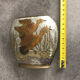 Vintage vase in enamelled brass decoration of duck flight 10.5 cm
