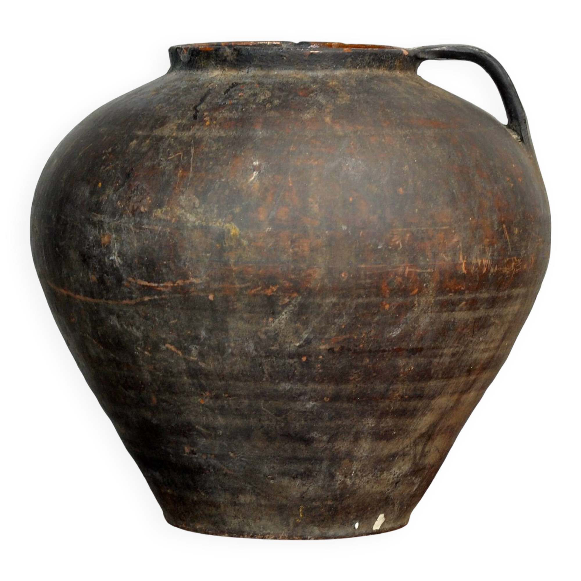 Antique earthenware pot from Moldova, circa 1850