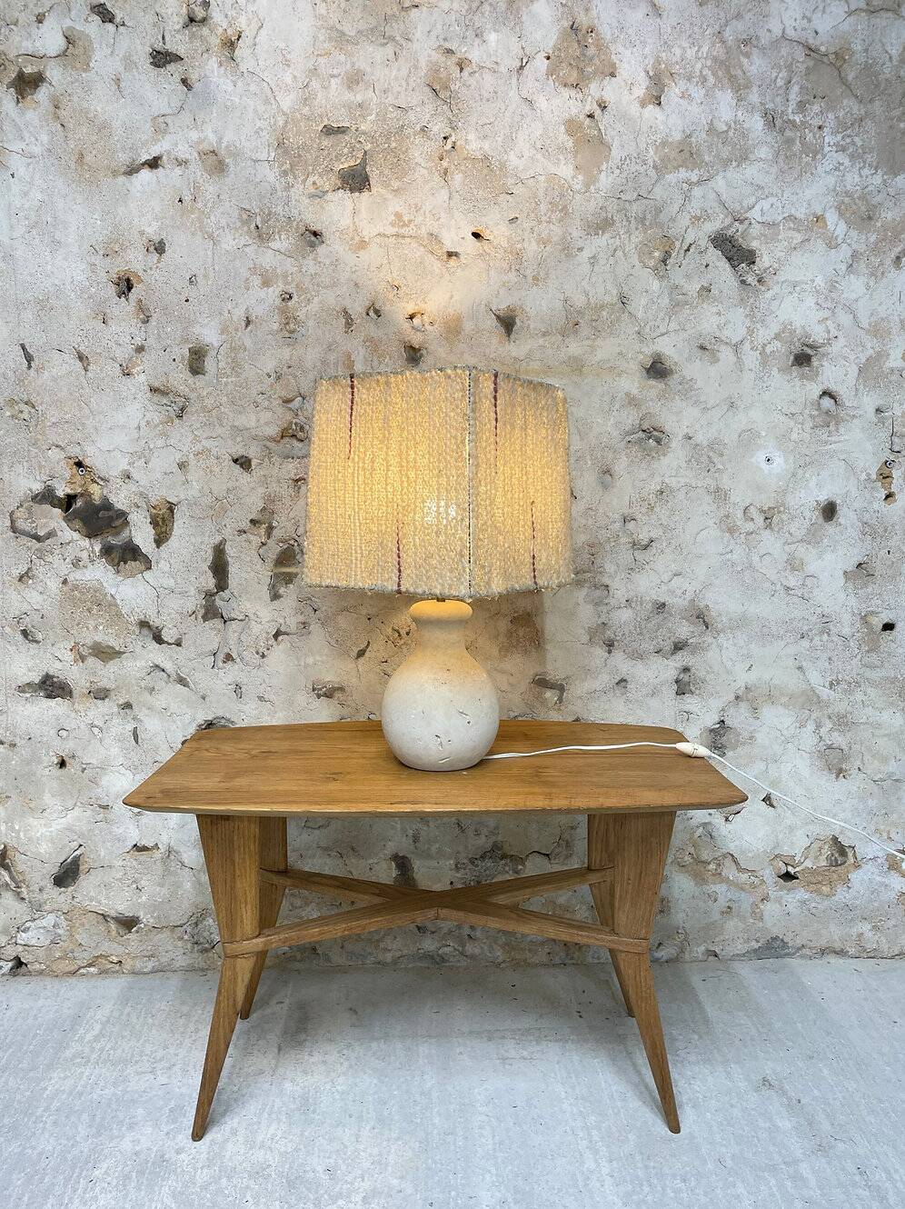 Lampe pierre blanche