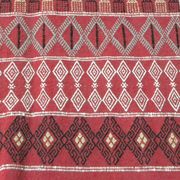Hand-knotted Red Tunisian Ethnic Berber Wool Rug Margoum