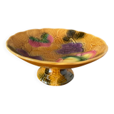 Elegant antique compote dish in barbotine from Salins-les-Bains (Jura)