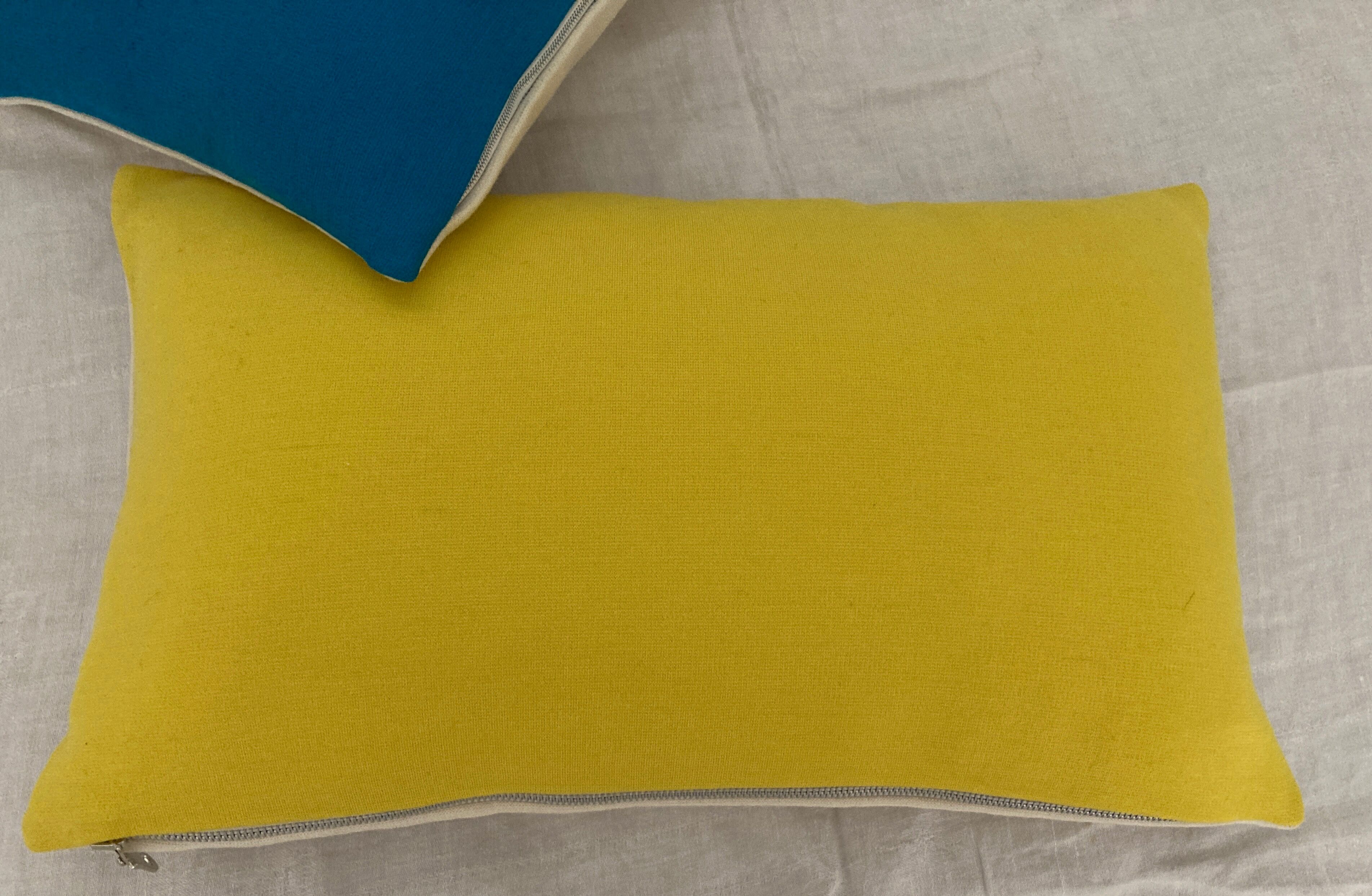 Set of 3 cushions in Racine wool jersey, space age 1960